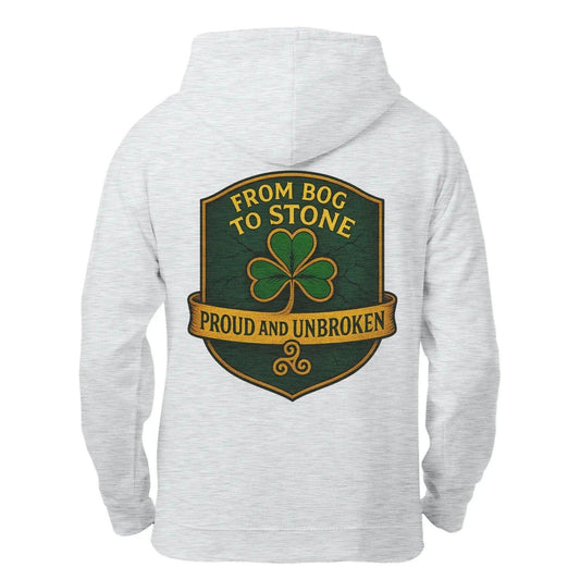 Irish Zip Hoodie - From Bog to Stone Unbroken, Unisex - Celtic Wolfwear