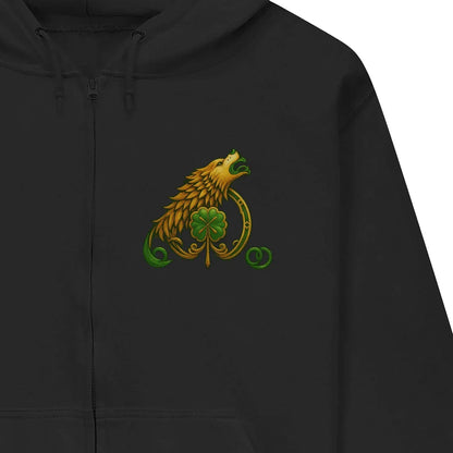 Irish Zip Hoodie - From Bog to Stone Unbroken, Unisex - Celtic Wolfwear