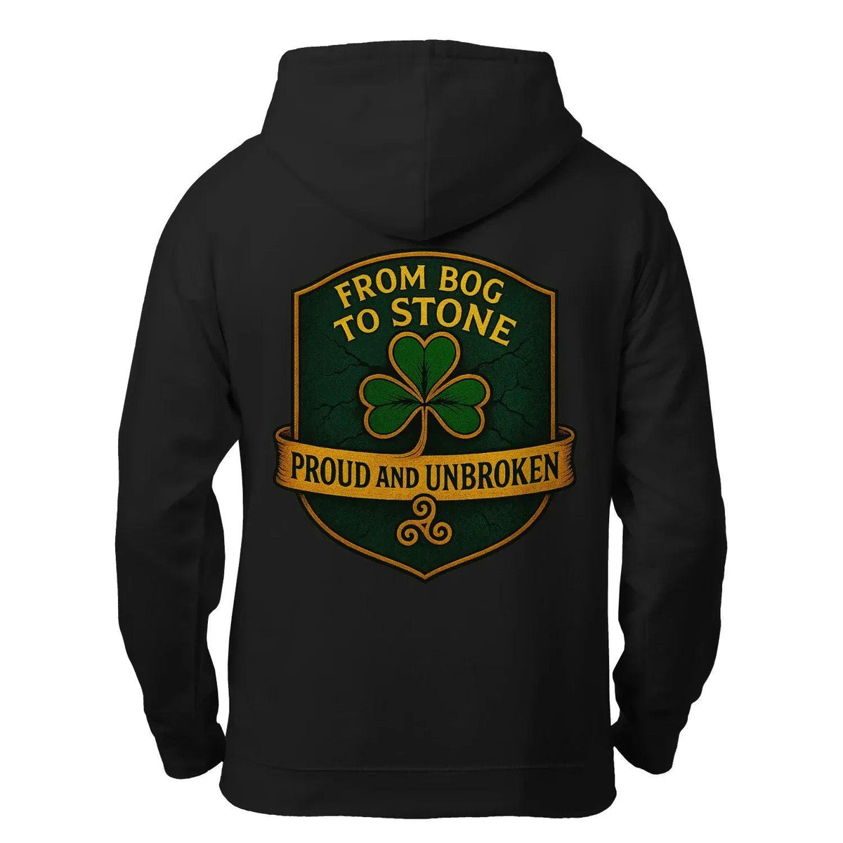 Irish Zip Hoodie - From Bog to Stone Unbroken, Unisex - Celtic Wolfwear