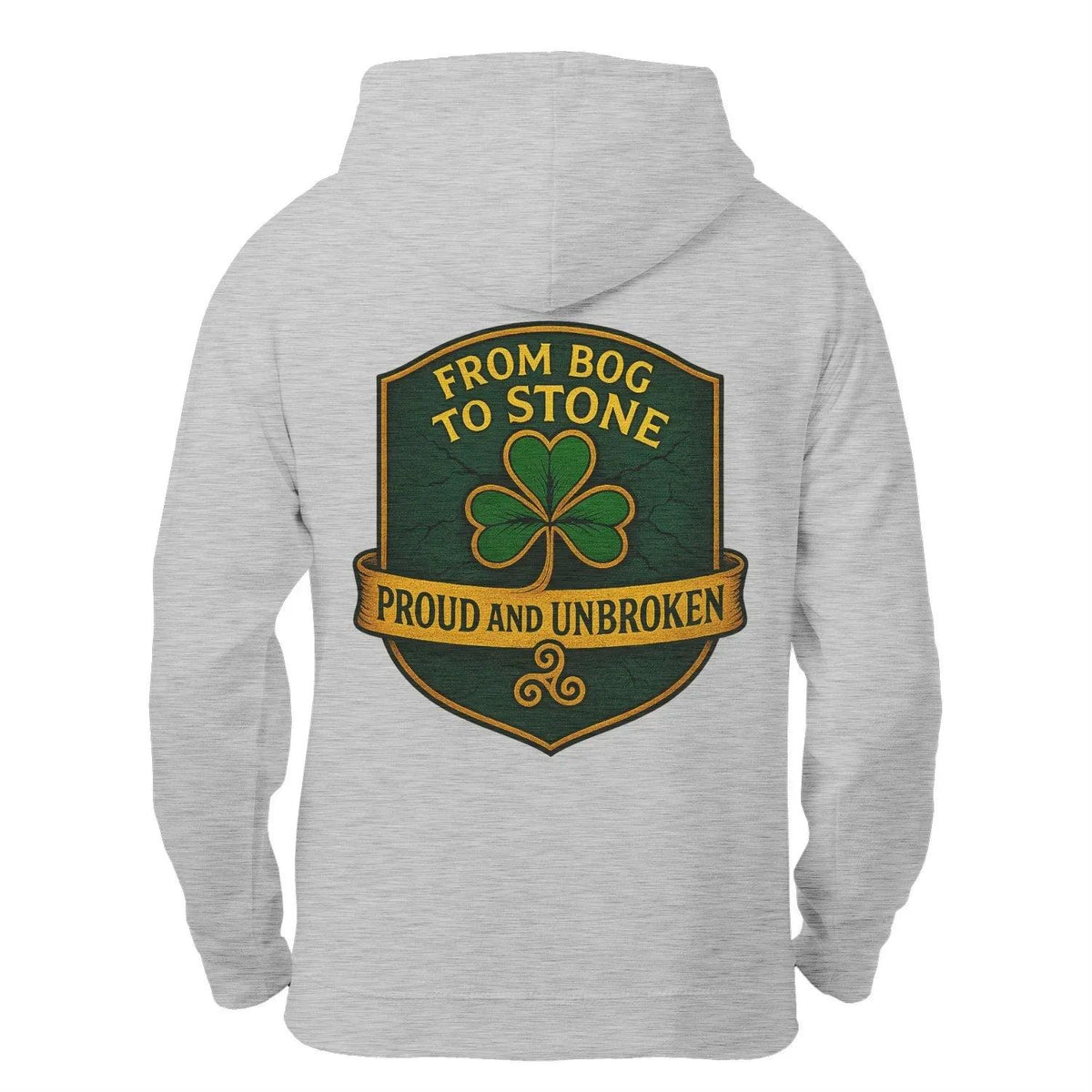 Irish Zip Hoodie - From Bog to Stone Unbroken, Unisex - Celtic Wolfwear