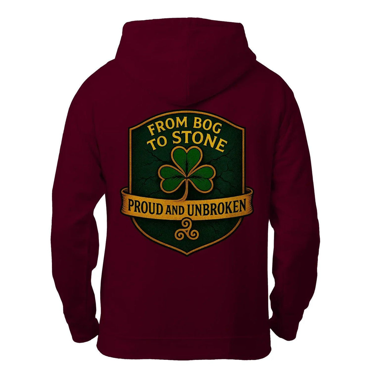 Irish Zip Hoodie - From Bog to Stone Unbroken, Unisex - Celtic Wolfwear
