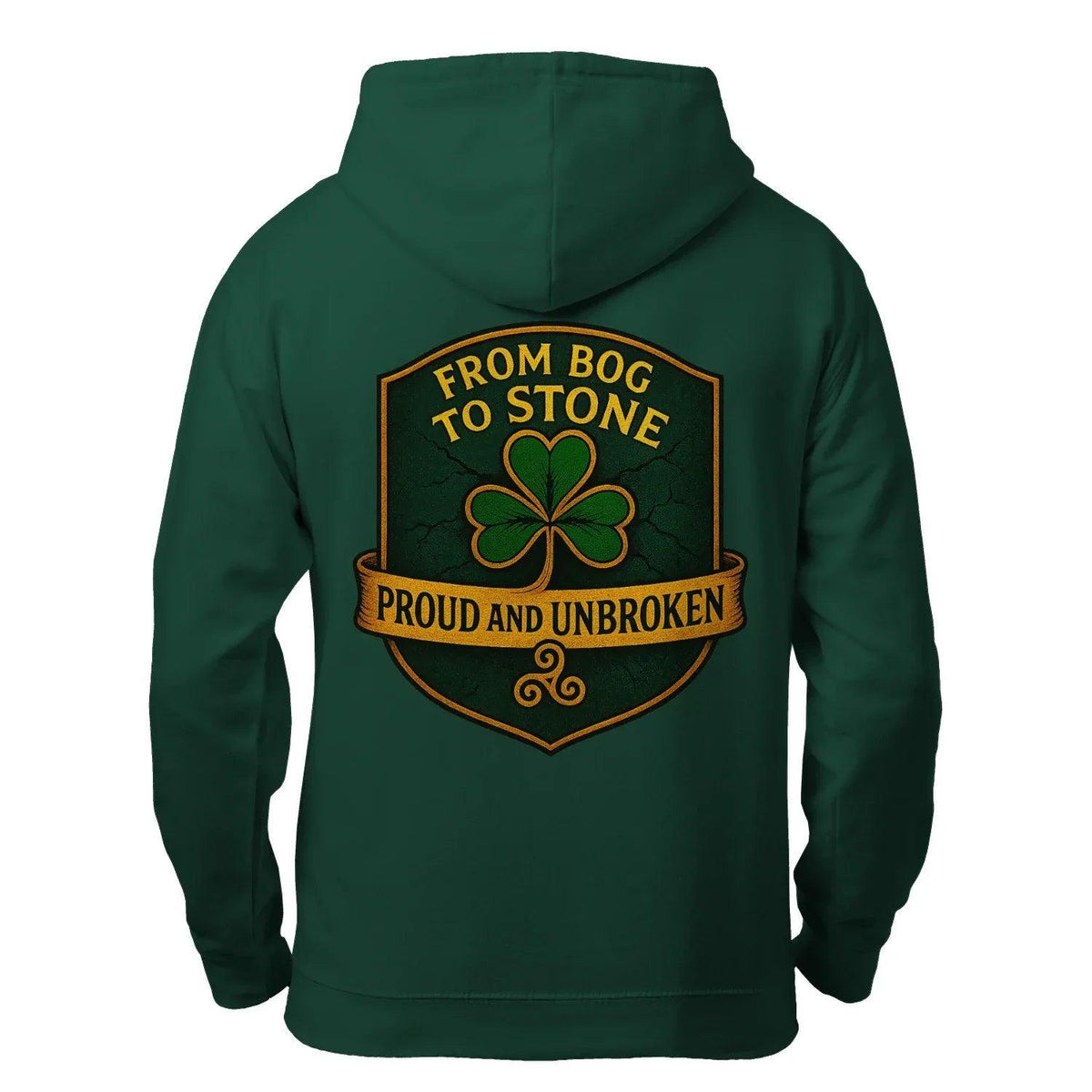 Irish Zip Hoodie - From Bog to Stone Unbroken, Unisex - Celtic Wolfwear