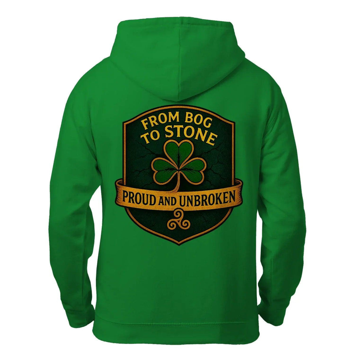Irish Zip Hoodie - From Bog to Stone Unbroken, Unisex - Celtic Wolfwear