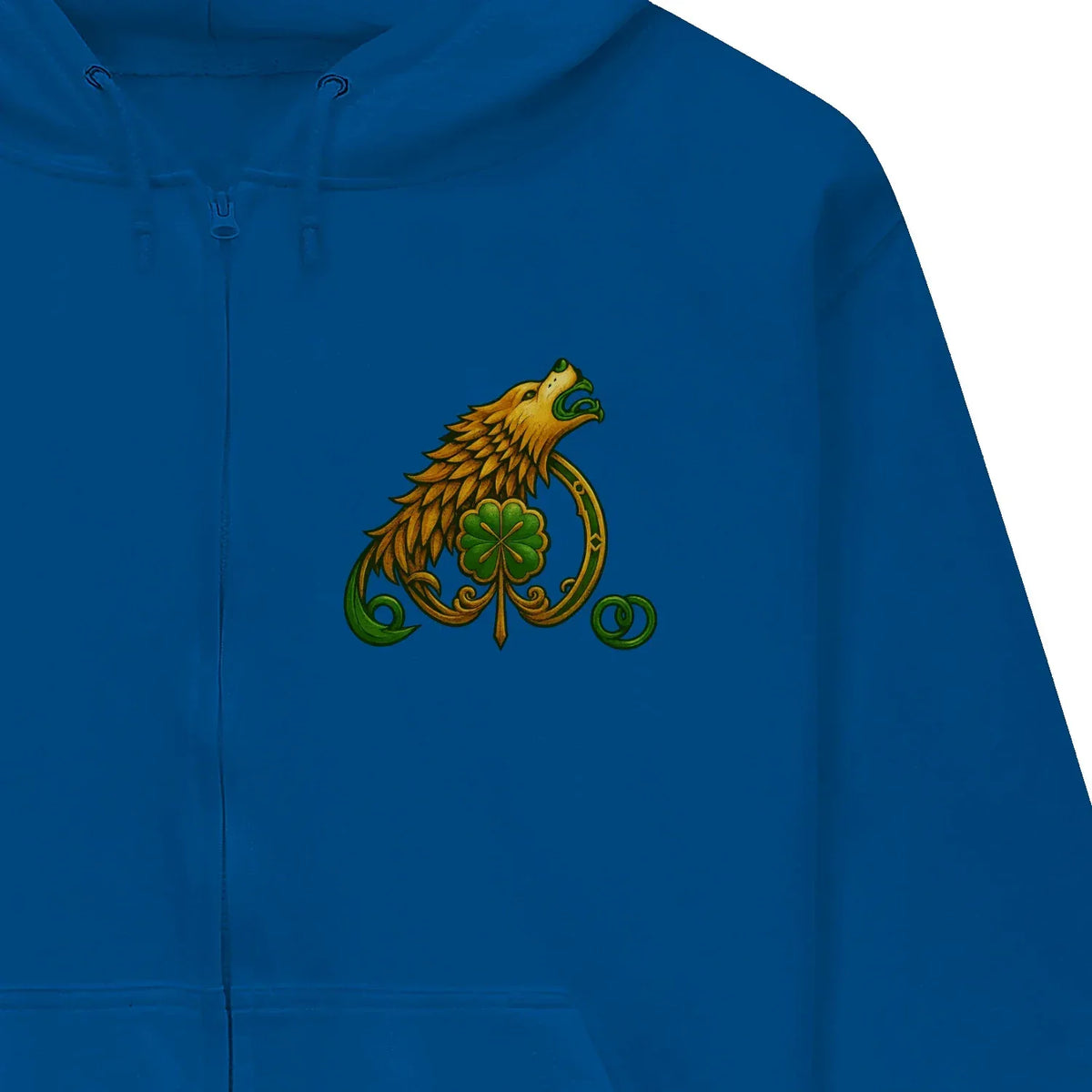 Irish Zip Hoodie - From Bog to Stone Unbroken, Unisex - Celtic Wolfwear