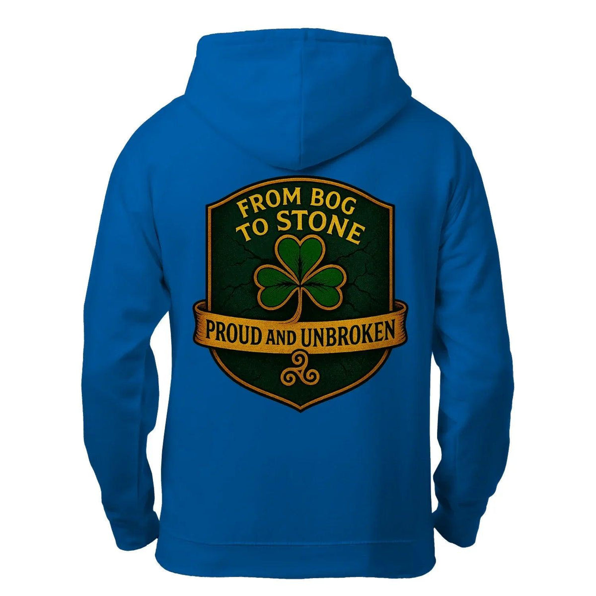 Irish Zip Hoodie - From Bog to Stone Unbroken, Unisex - Celtic Wolfwear