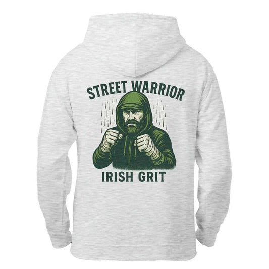 Irish Zip Hoodie - Grit Street Warrior Unisex Streetwear - Celtic Wolfwear