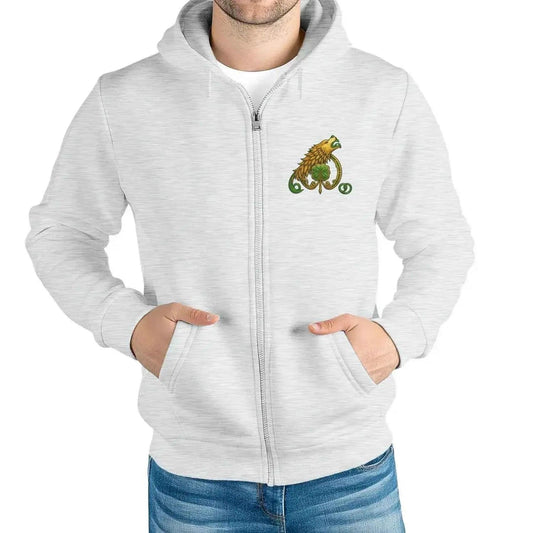 Irish Zip Hoodie - Grit Street Warrior Unisex Streetwear - Celtic Wolfwear