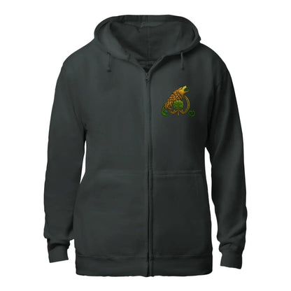 Irish Zip Hoodie - Heritage by Wind and Rain We Stand - Celtic Wolfwear