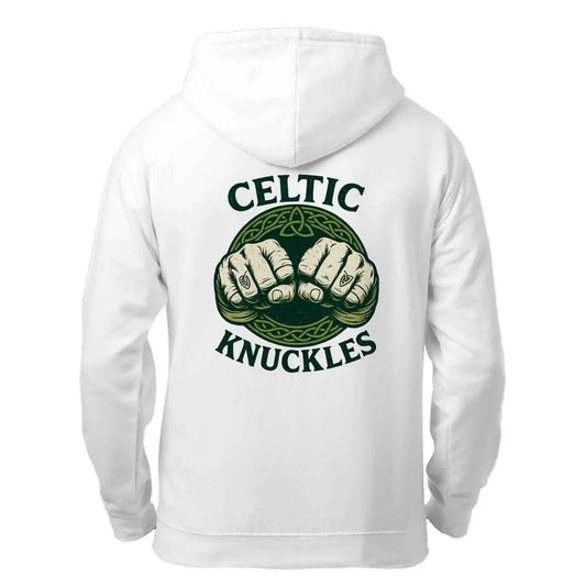 Irish Zip Hoodie - Knuckles, Unisex Matchday Streetwear - Celtic Wolfwear