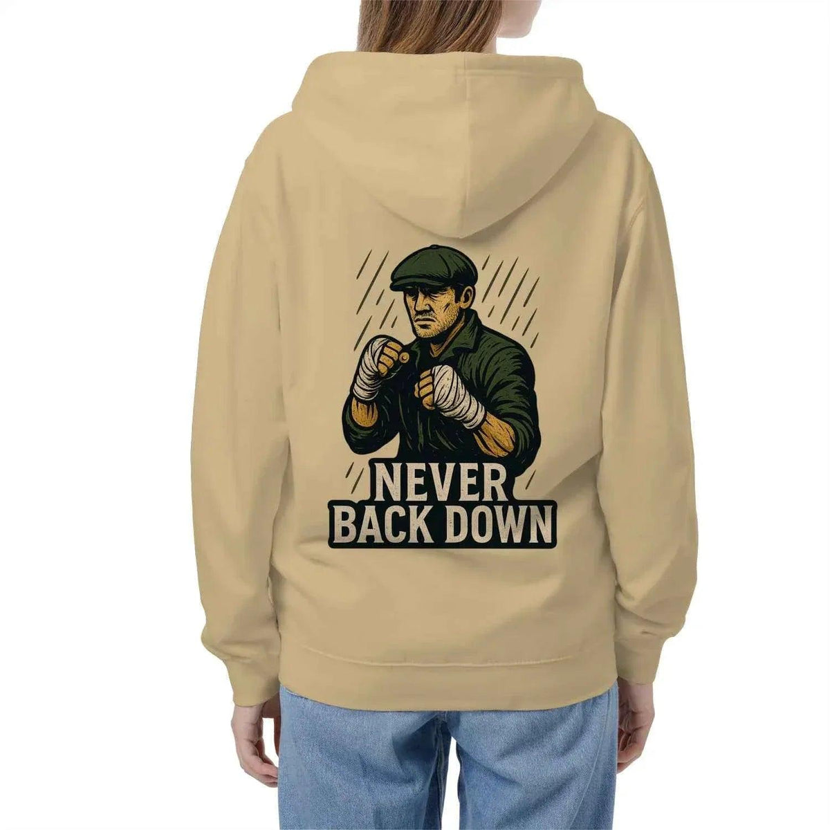 Irish Zip Hoodie - Never Back Down Heritage, Unisex - Celtic Wolfwear