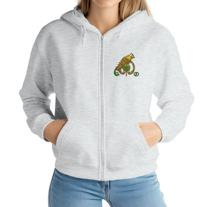 Irish Zip Hoodie - Our Spirit Knows No Chains, Unisex - Celtic Wolfwear