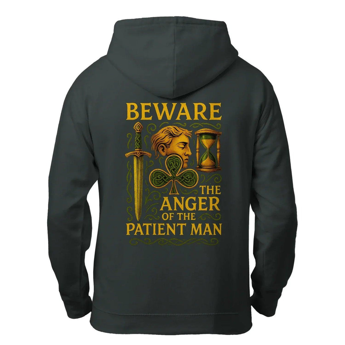Irish Zip Hoodie - Patient Man Premium Unisex Streetwear - Celtic Wolfwear