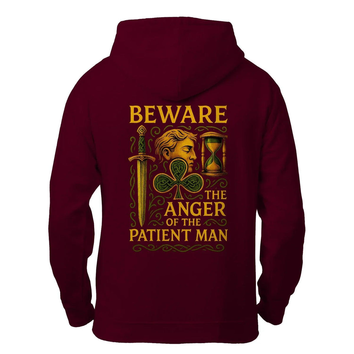 Irish Zip Hoodie - Patient Man Premium Unisex Streetwear - Celtic Wolfwear