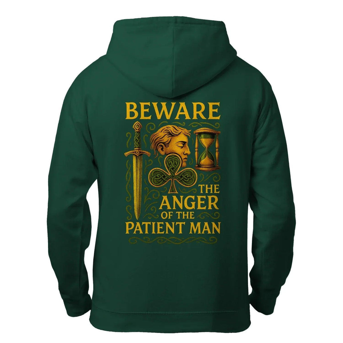 Irish Zip Hoodie - Patient Man Premium Unisex Streetwear - Celtic Wolfwear