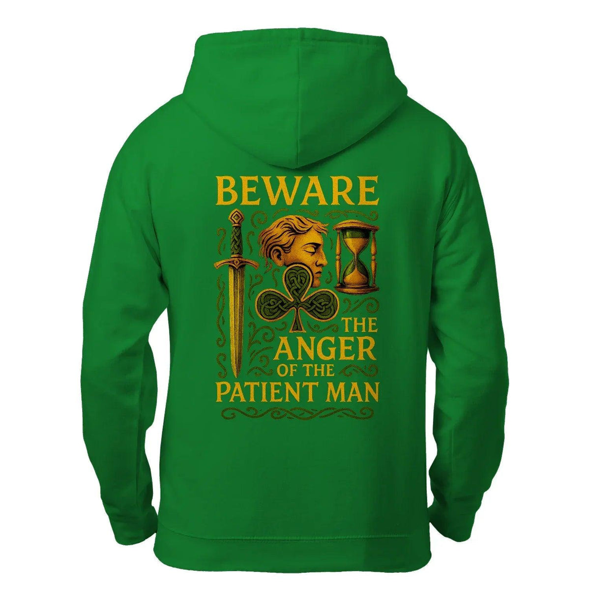 Irish Zip Hoodie - Patient Man Premium Unisex Streetwear - Celtic Wolfwear