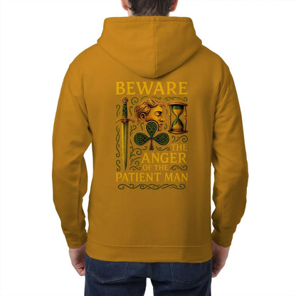 Irish Zip Hoodie - Patient Man Premium Unisex Streetwear - Celtic Wolfwear