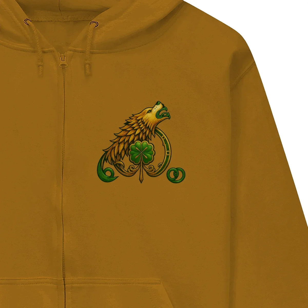 Irish Zip Hoodie - Patient Man Premium Unisex Streetwear - Celtic Wolfwear
