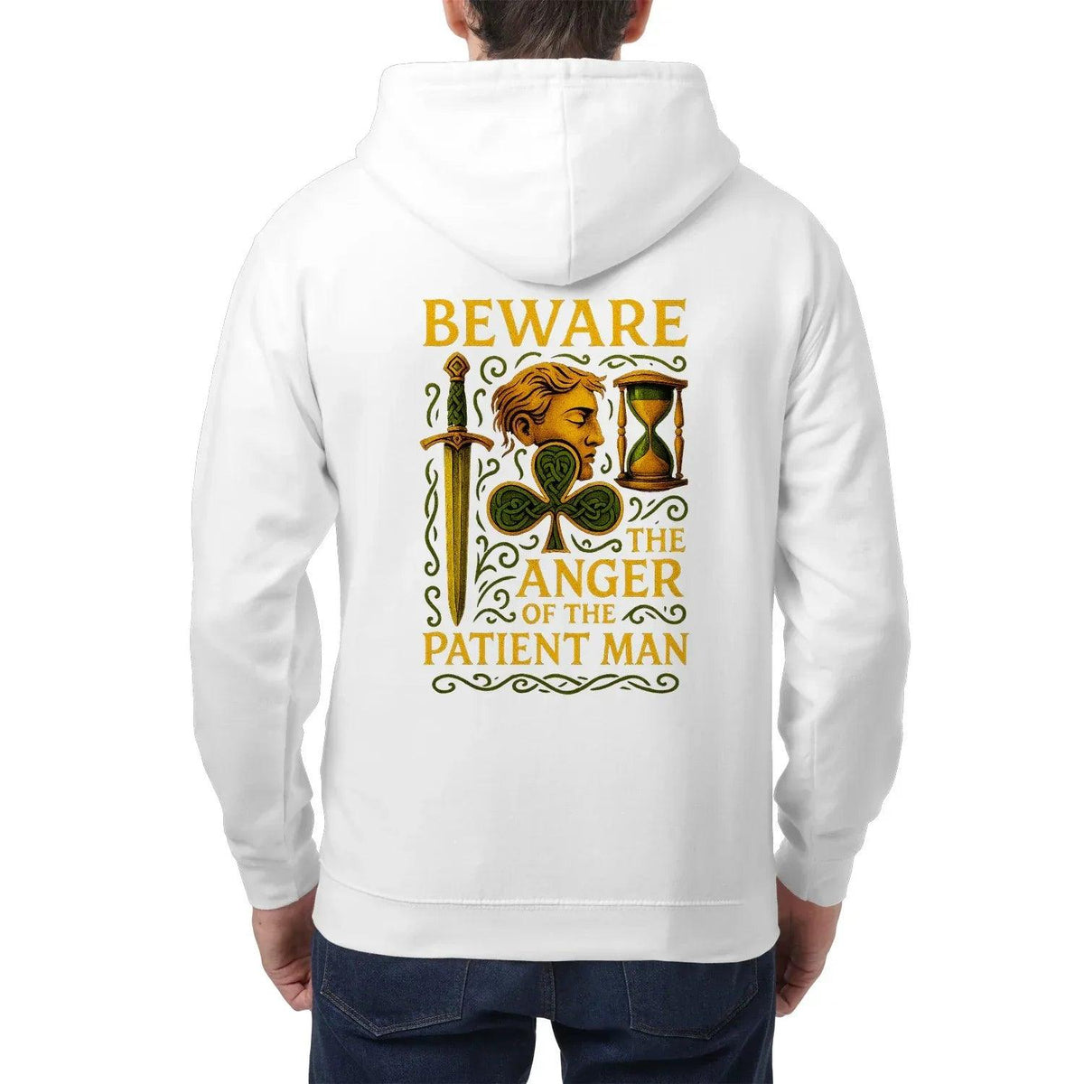 Irish Zip Hoodie - Patient Man Premium Unisex Streetwear - Celtic Wolfwear