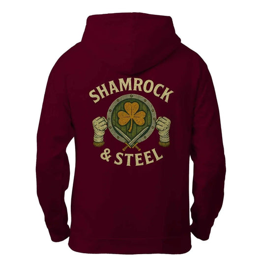 Irish Zip Hoodie - Shamrock and Steel Grey, Unisex - Celtic Wolfwear