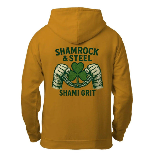 Irish Zip Hoodie - Shamrock and Steel Grit, Unisex - Celtic Wolfwear
