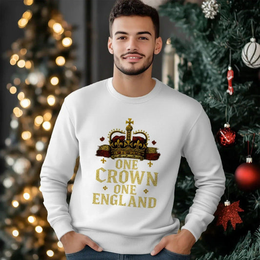 One Crown One England Sweatshirt – Unisex Heritage Crewneck - Celtic Wolfwear