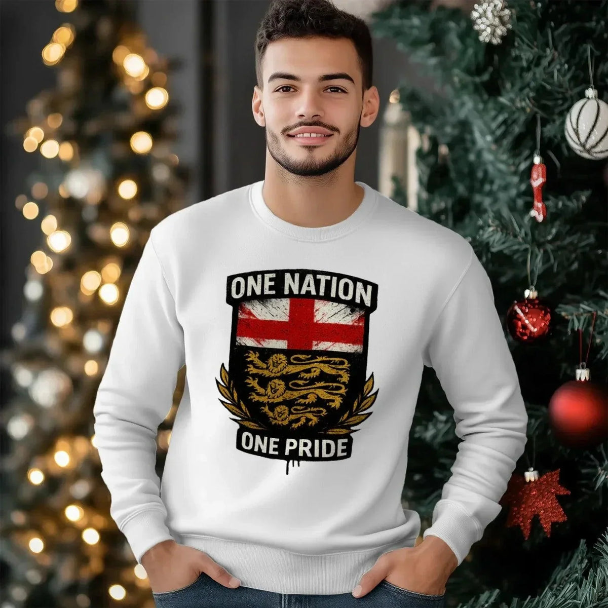 One Nation One Pride England Sweatshirt – Unisex Crewneck - Celtic Wolfwear