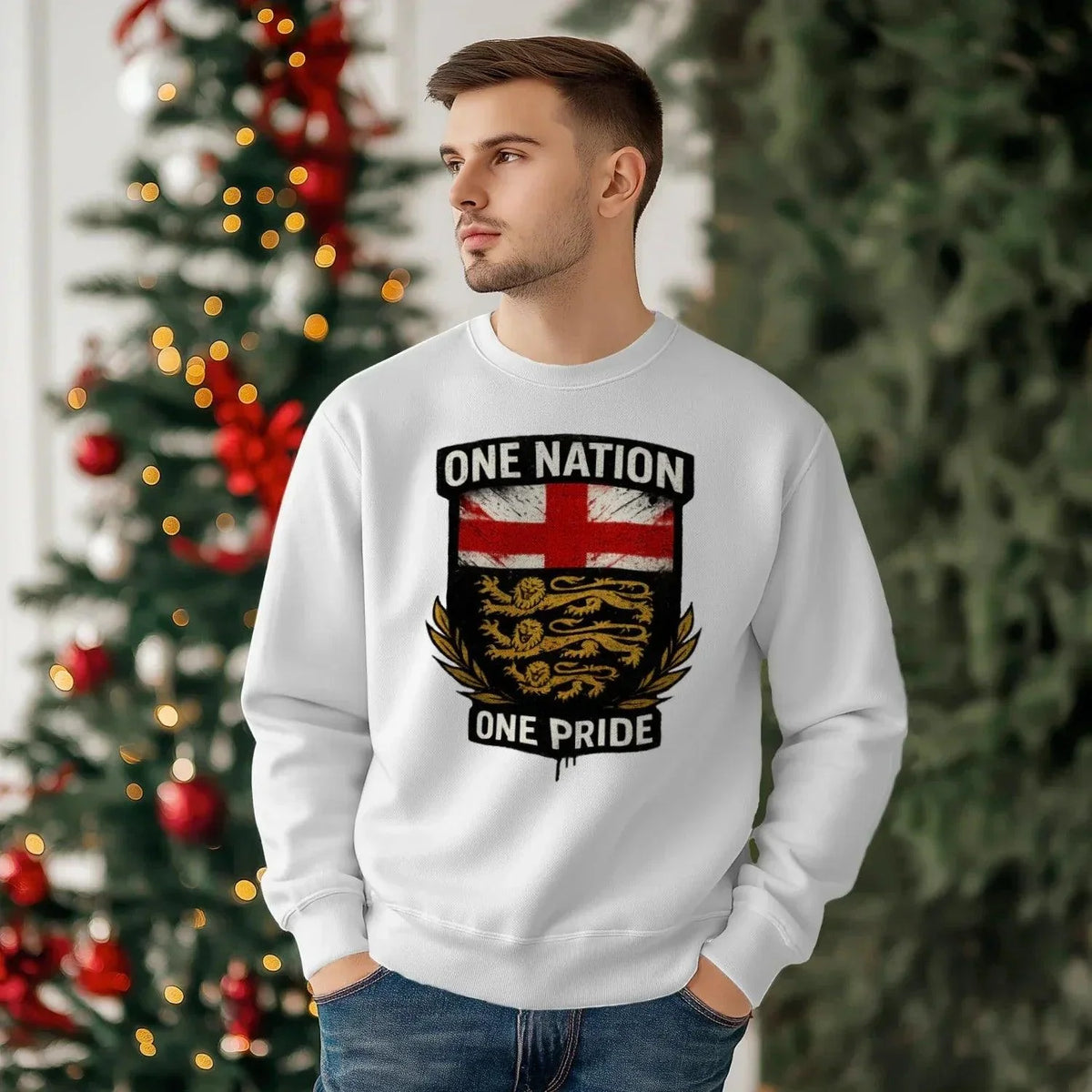 One Nation One Pride England Sweatshirt – Unisex Crewneck - Celtic Wolfwear