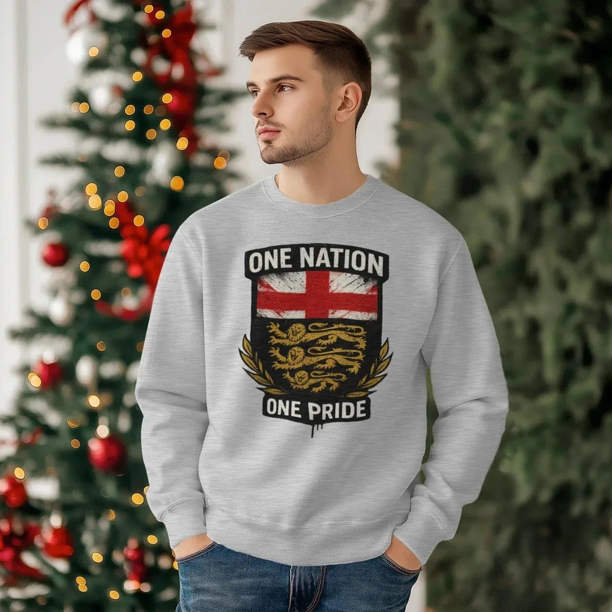 One Nation One Pride England Sweatshirt – Unisex Crewneck - Celtic Wolfwear