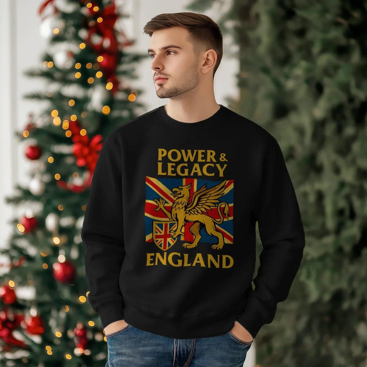 Power & Legacy Dragon England Sweatshirt – Crewneck - Celtic Wolfwear