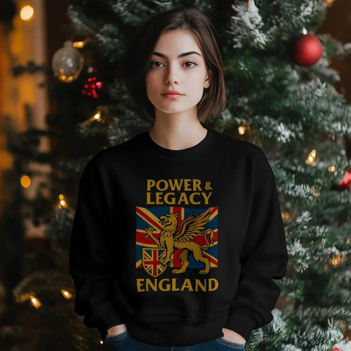 Power & Legacy Dragon England Sweatshirt – Crewneck - Celtic Wolfwear