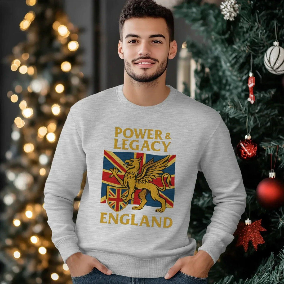 Power & Legacy Dragon England Sweatshirt – Crewneck - Celtic Wolfwear