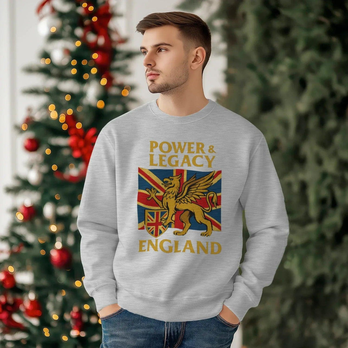 Power & Legacy Dragon England Sweatshirt – Crewneck - Celtic Wolfwear
