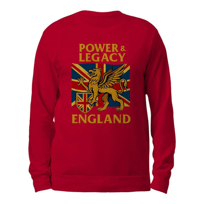 Power & Legacy Dragon England Sweatshirt – Crewneck - Celtic Wolfwear