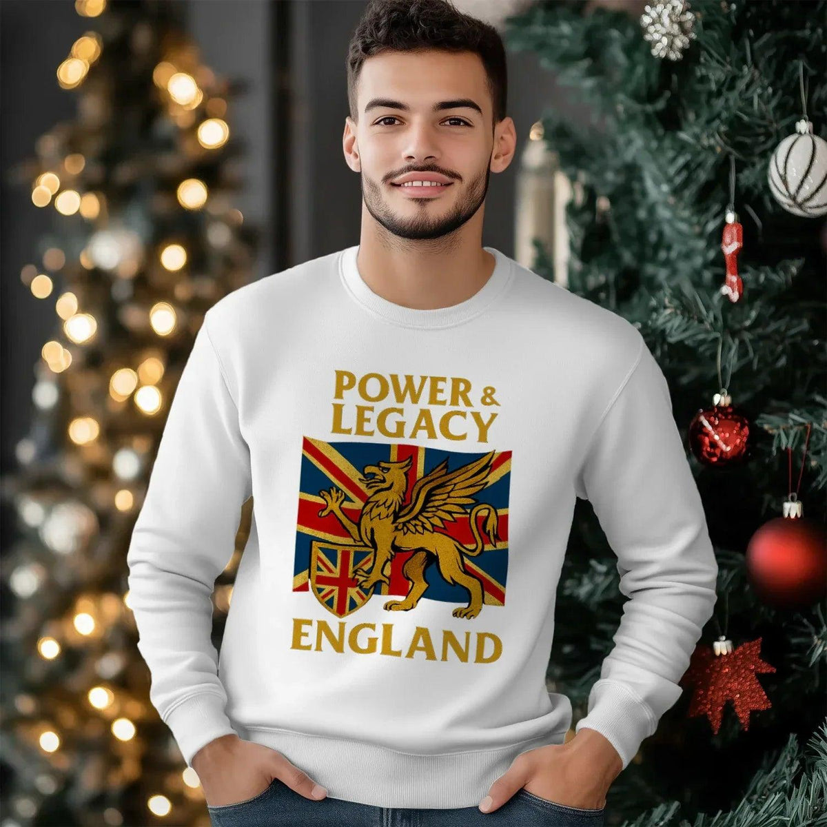 Power & Legacy Dragon England Sweatshirt – Crewneck - Celtic Wolfwear