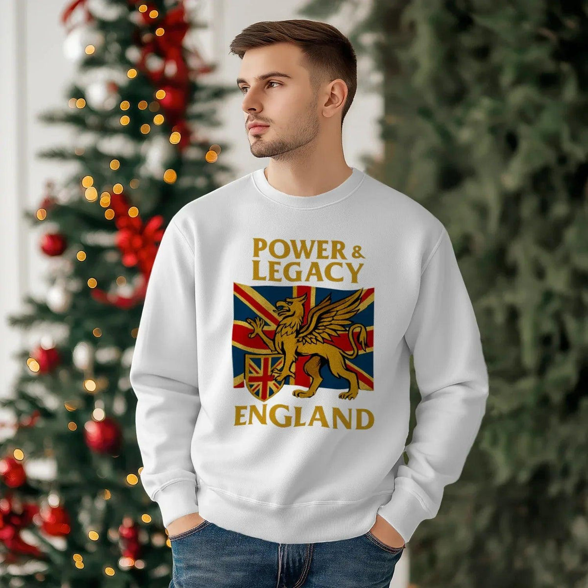 Power & Legacy Dragon England Sweatshirt – Crewneck - Celtic Wolfwear