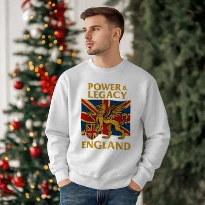 Power & Legacy Dragon England Sweatshirt – Crewneck - Celtic Wolfwear