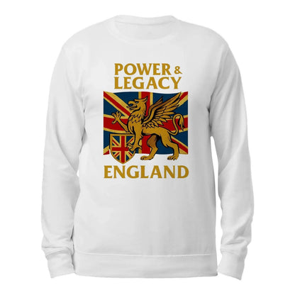 Power & Legacy Dragon England Sweatshirt – Crewneck - Celtic Wolfwear