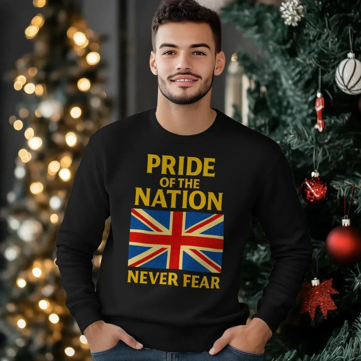 Pride of the Nation England Sweatshirt – Union Jack Crewneck - Celtic Wolfwear