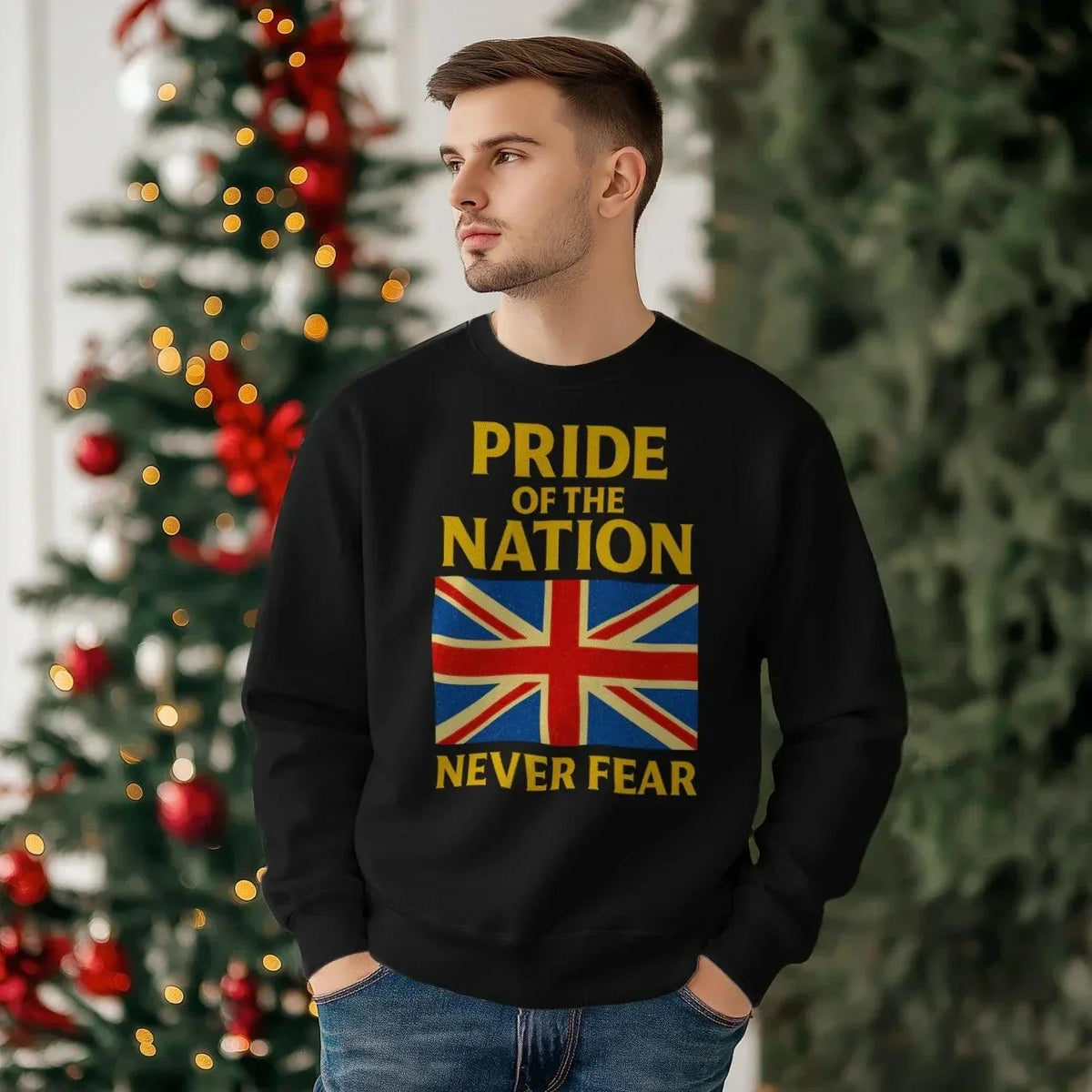 Pride of the Nation England Sweatshirt – Union Jack Crewneck - Celtic Wolfwear