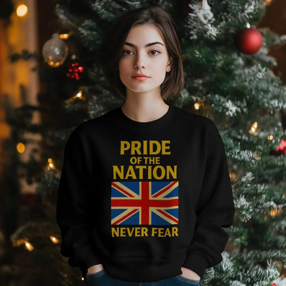 Pride of the Nation England Sweatshirt – Union Jack Crewneck - Celtic Wolfwear
