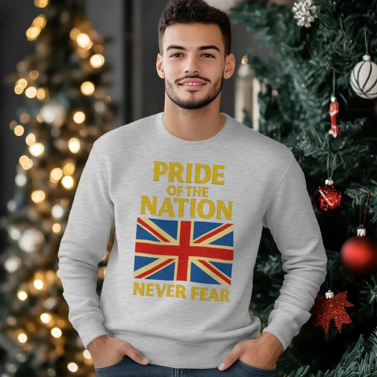 Pride of the Nation England Sweatshirt – Union Jack Crewneck - Celtic Wolfwear