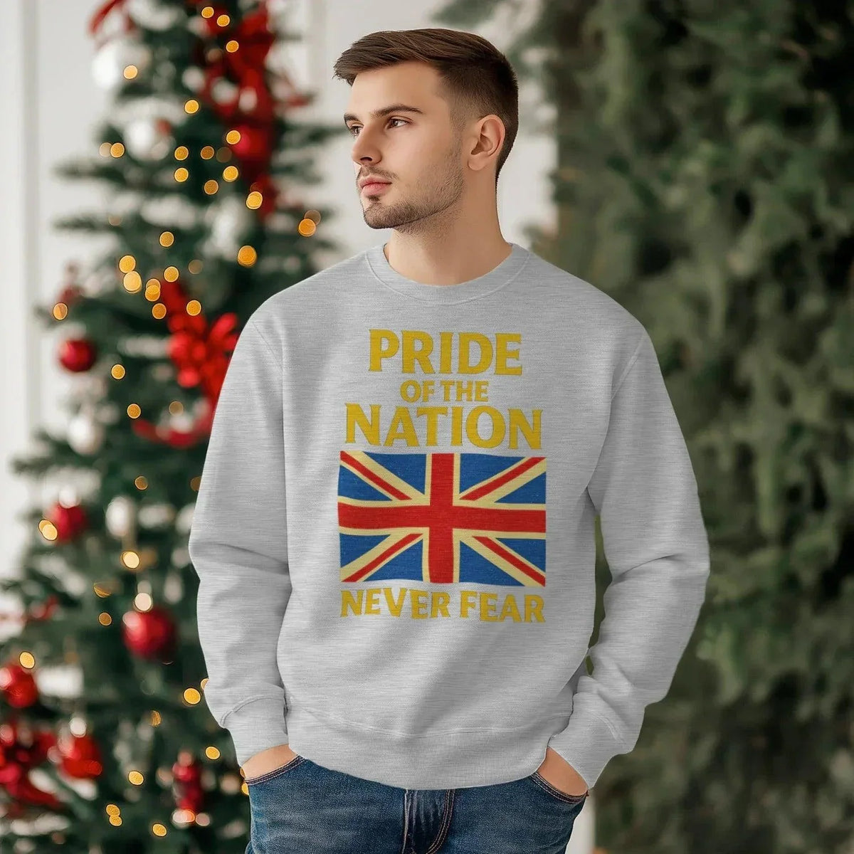 Pride of the Nation England Sweatshirt – Union Jack Crewneck - Celtic Wolfwear
