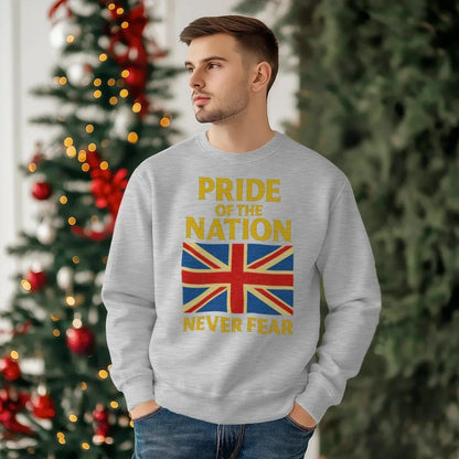 Pride of the Nation England Sweatshirt – Union Jack Crewneck - Celtic Wolfwear