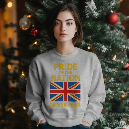 Pride of the Nation England Sweatshirt – Union Jack Crewneck - Celtic Wolfwear