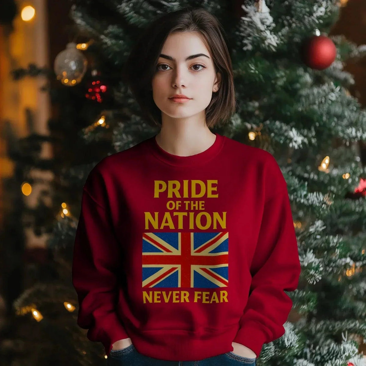 Pride of the Nation England Sweatshirt – Union Jack Crewneck - Celtic Wolfwear