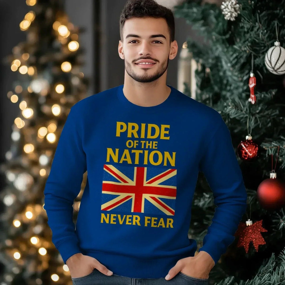 Pride of the Nation England Sweatshirt – Union Jack Crewneck - Celtic Wolfwear