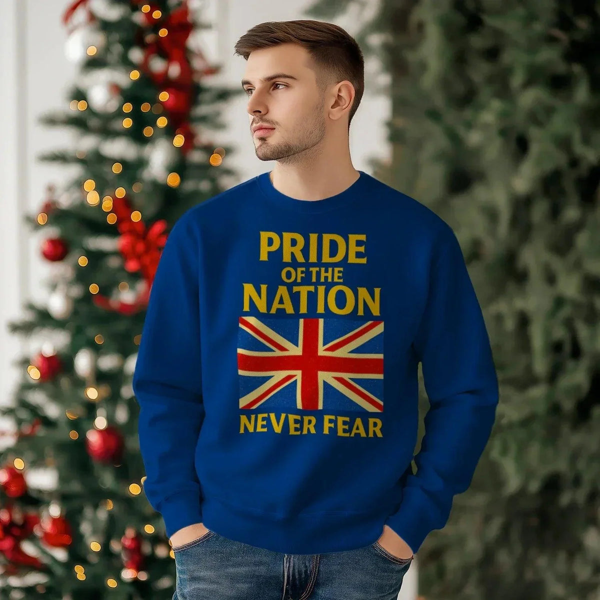 Pride of the Nation England Sweatshirt – Union Jack Crewneck - Celtic Wolfwear
