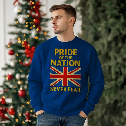 Pride of the Nation England Sweatshirt – Union Jack Crewneck - Celtic Wolfwear