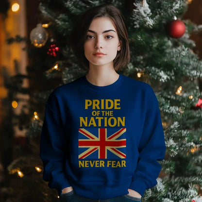 Pride of the Nation England Sweatshirt – Union Jack Crewneck - Celtic Wolfwear