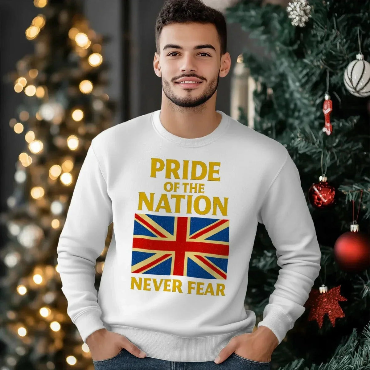 Pride of the Nation England Sweatshirt – Union Jack Crewneck - Celtic Wolfwear